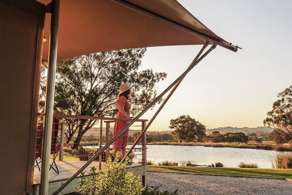 Luxury eco-glamping accommodation in Mudgee.